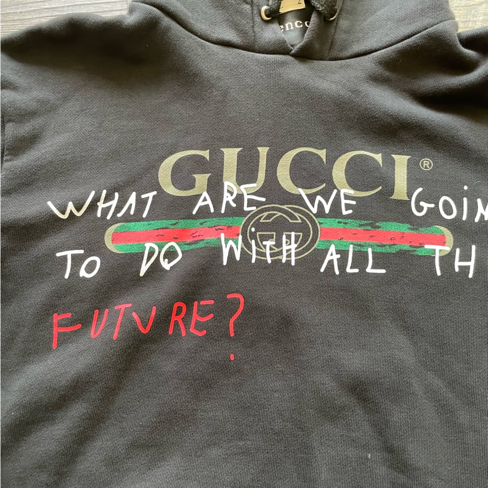 Gucci oversized distressed hoodie